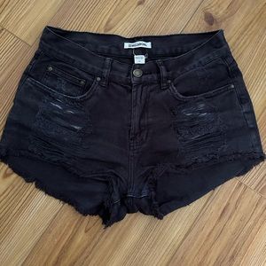 Billabong black denim shorts